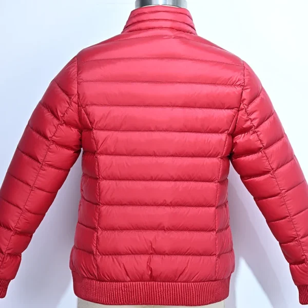 Kid’s Lightweight Red Crew Neck Down Jacket - Image 2