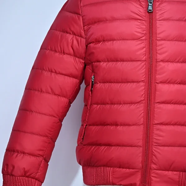 Kid’s Lightweight Red Crew Neck Down Jacket - Image 5