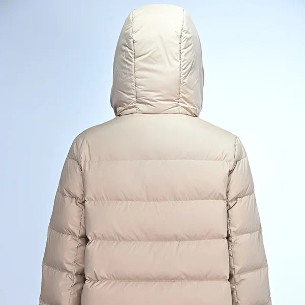 Beige Knit-Front Down Jacket - Image 2