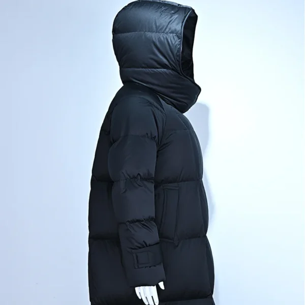 Black Down Jacket with Piped Edges - Image 3