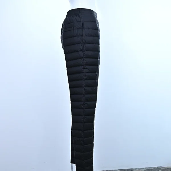 Black Insulated Down Pants for Cold Weather Protection - Image 2