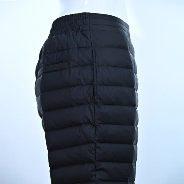 Black Insulated Down Pants for Cold Weather Protection - Image 3
