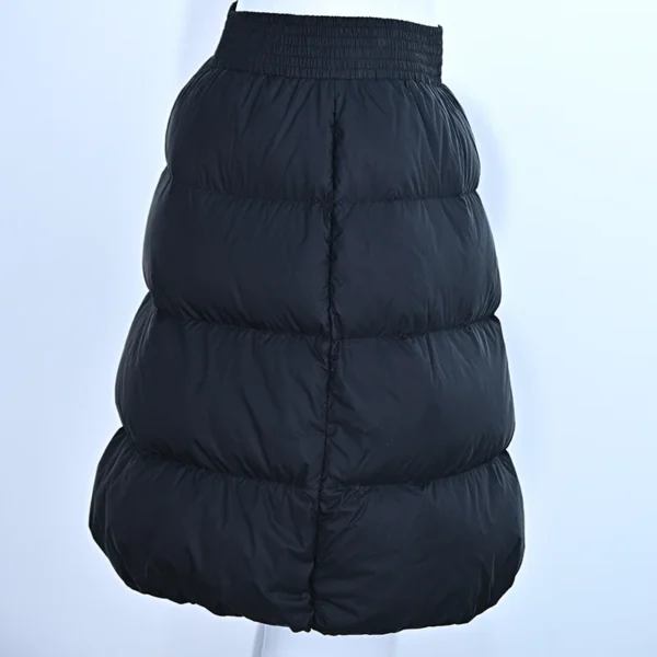 Black Quilted Down Skirt for Winter Layering - Image 2