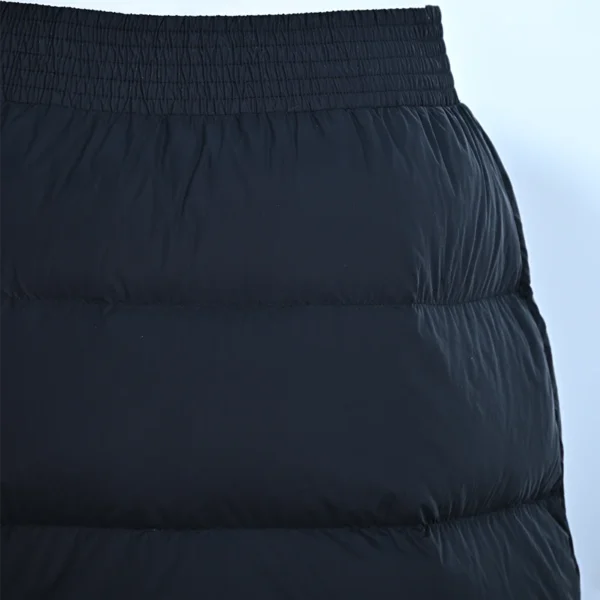Black Quilted Down Skirt for Winter Layering - Image 3
