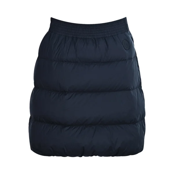 Black Quilted Down Skirt for Winter Layering
