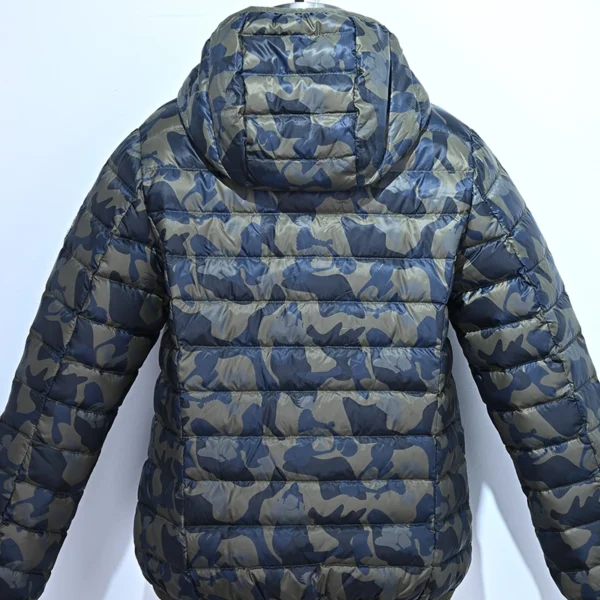 Boys’ Lightweight Camo Hooded Down Jacket - Image 2