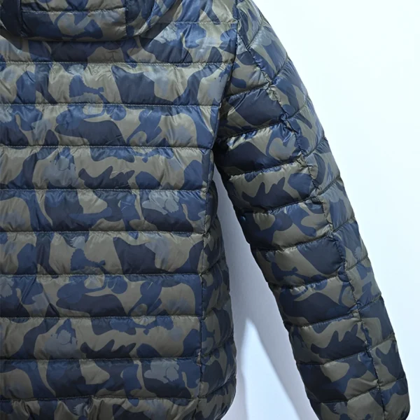 Boys’ Lightweight Camo Hooded Down Jacket - Image 5