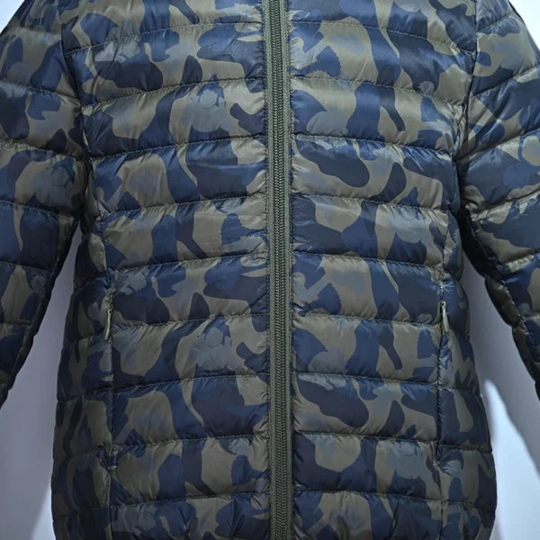 Boys’ Lightweight Camo Hooded Down Jacket - Image 4