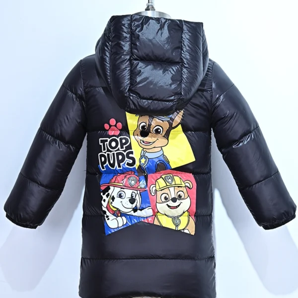 Boys’ Thick Black Hooded Down Jacket - Image 2