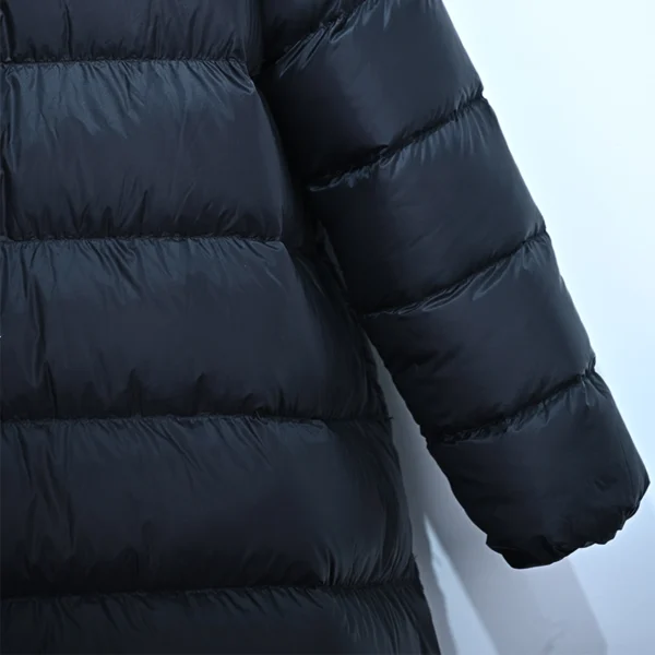 Girls’ Black Hooded Long Down Coat – JNBY Style - Image 5