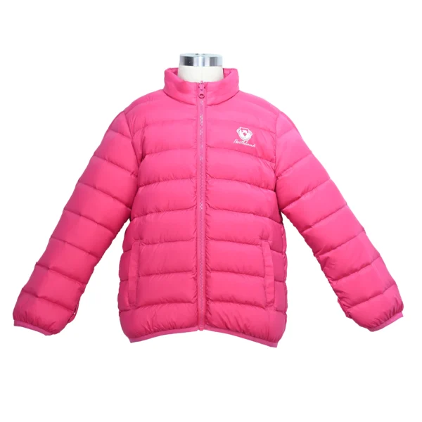 Girls’ Rose Pink Lightweight Down Jacket