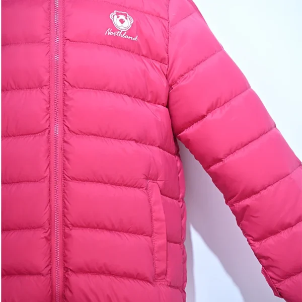 Girls’ Rose Pink Lightweight Down Jacket - Image 4