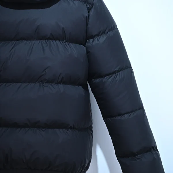 Kids’ Black Short Hooded Down Jacket - Image 4