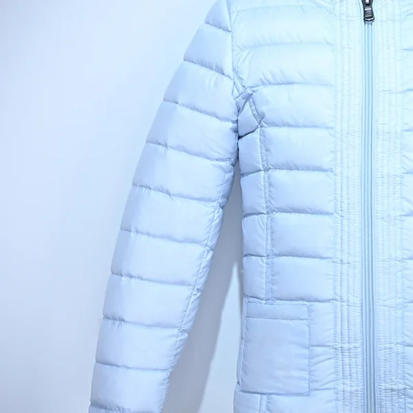 Kid’s Lightweight Sky Blue Crew Neck Down Jacket - Image 4