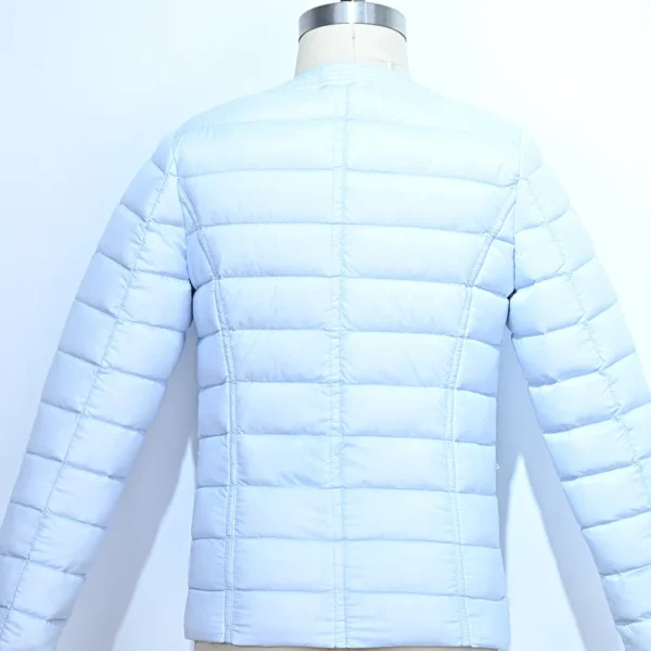 Kid’s Lightweight Sky Blue Crew Neck Down Jacket - Image 2