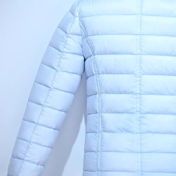 Kid’s Lightweight Sky Blue Crew Neck Down Jacket - Image 5