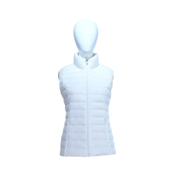 Women’s Lightweight White Packable Down Vest
