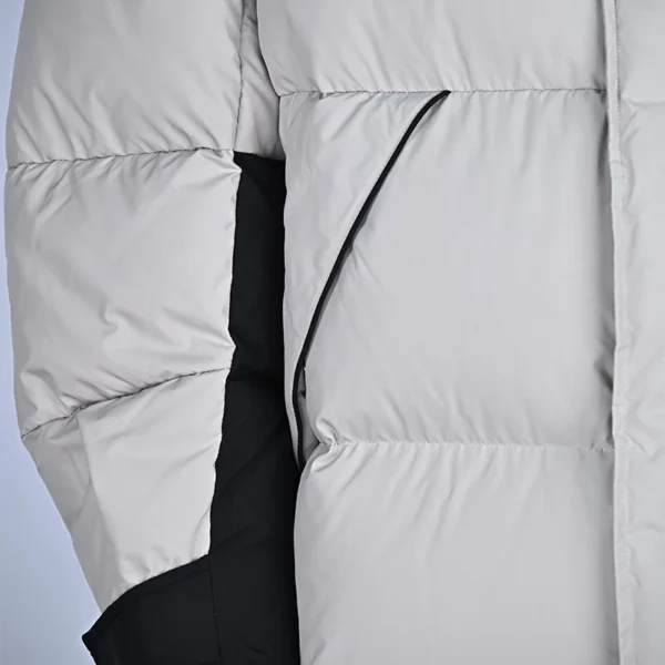 Men’s Black & Light Beige Colorblock Down Jacket - Image 5