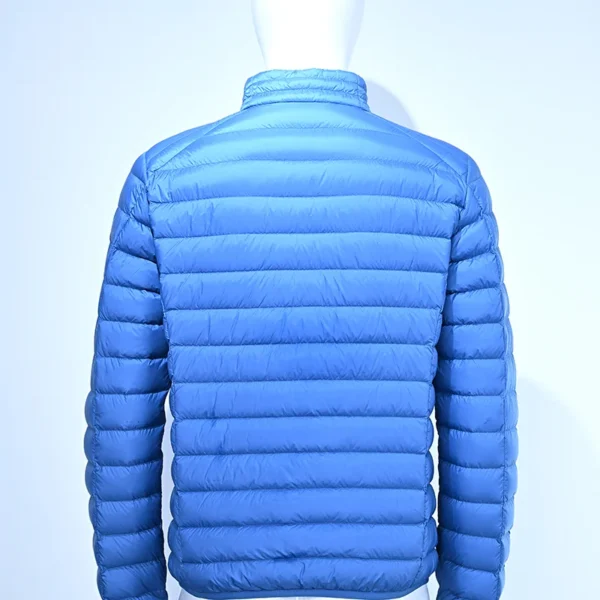 Men’s Blue Stand Collar Down Jacket - Image 3