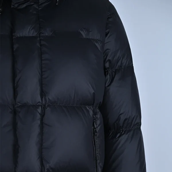 Men’s Extreme Cold Down Jacket with Removable Sleeves – Black & Gold - Image 5