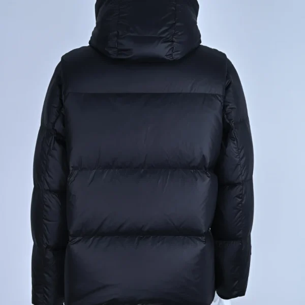 Men’s Extreme Cold Down Jacket with Removable Sleeves – Black & Gold - Image 3