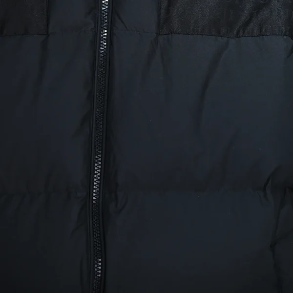 Men’s Black Down Jacket with Subtle Patterned Panels - Image 5
