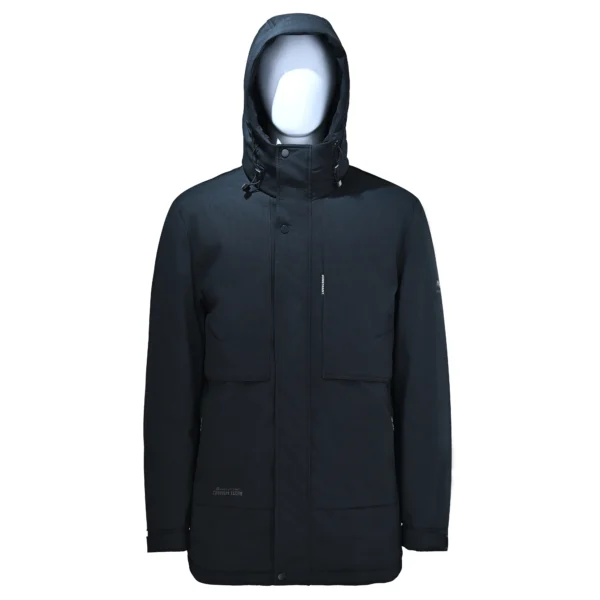 Men’s Thick Black Hooded Down Jacket