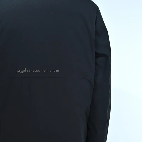 Men’s Thick Black Hooded Down Jacket - Image 5