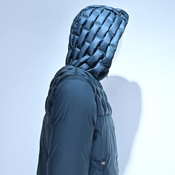 Men’s Woven Yoke Down Jacket with Hood - Image 3