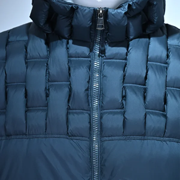 Men’s Woven Yoke Down Jacket with Hood - Image 5