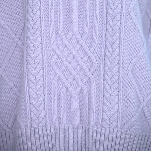 Purple Merino Wool & Down Knit Hybrid Jacket - Image 4