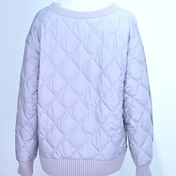 Purple Merino Wool & Down Knit Hybrid Jacket - Image 2