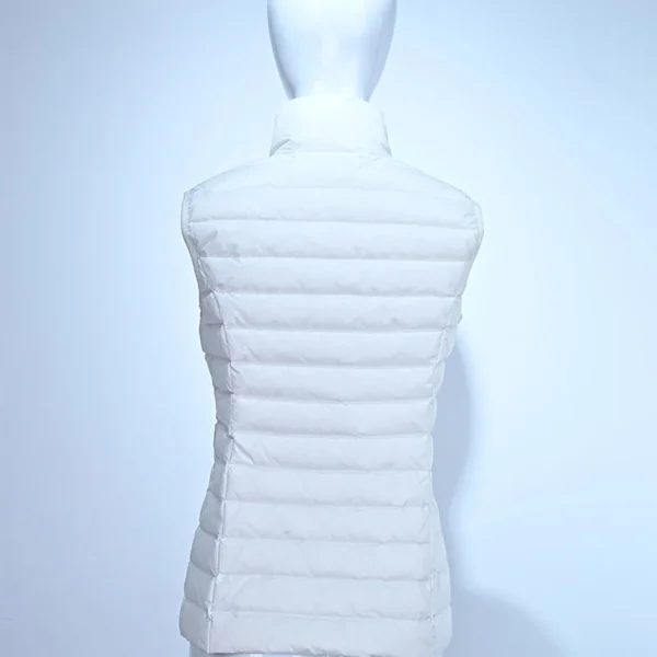Women’s Lightweight White Packable Down Vest (3)