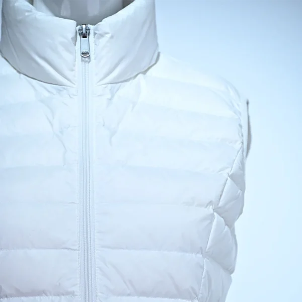 Women’s Lightweight White Packable Down Vest