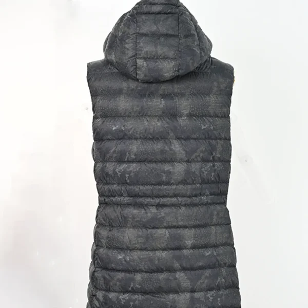 Women’s Long Camo Print Down Vest - Image 2