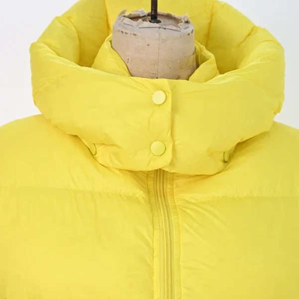 Women’s Thick Lemon Yellow Down Vest - Image 4