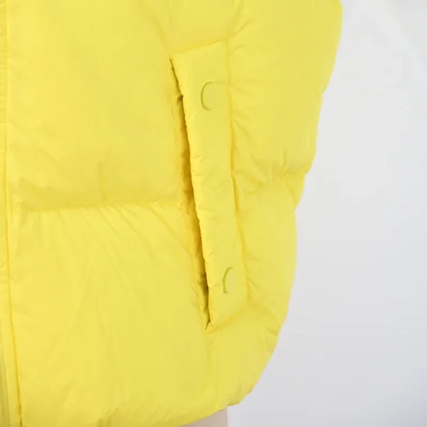 Women’s Thick Lemon Yellow Down Vest - Image 5