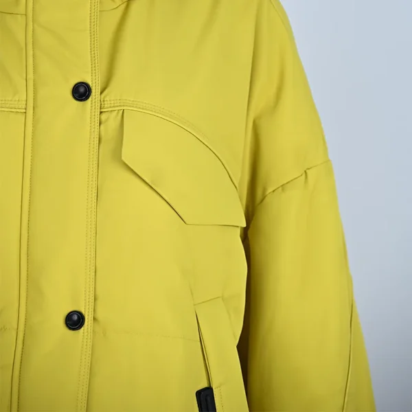 Yellow Seam-Sealed Hooded Down Jacket - Image 4