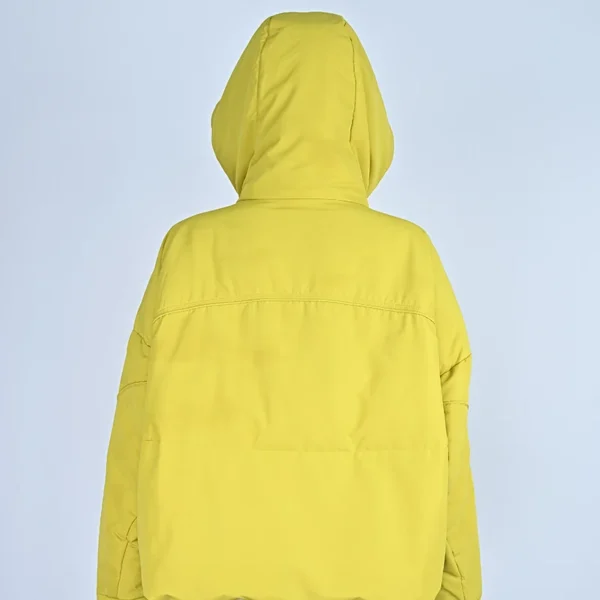 Yellow Seam-Sealed Hooded Down Jacket - Image 2