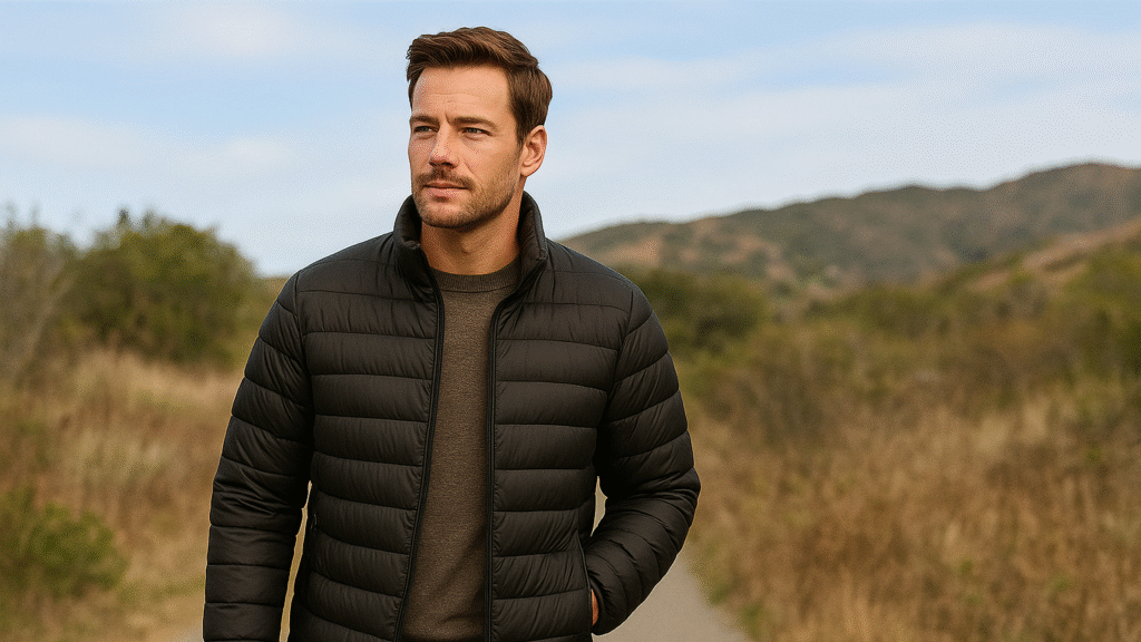 men’s lightweight down jacket